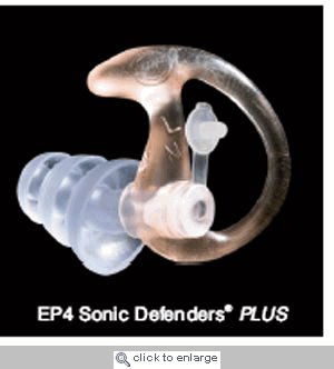 SureFire EP4 EarPro Sonic Defenders Plus, Hearing Protection Earpieces, Size Large