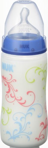Nuk プレミアムチョイスほ乳びん(ポリプロピレン製) 300ml/シリコーンニップル/リーフブルー FDNK0040107