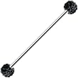 14 Gauge Black Crystal Ferido Ball Industrial Barbell