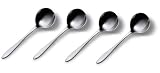 Stainless Steel Round Soup Spoons - Alpha Collection (Set of 4)