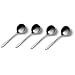 Stainless Steel Round Soup Spoons - Alpha Collection (Set of 4)
