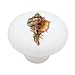 Ornamental Seashell Decorative High Gloss Ceramic Drawer Knob
