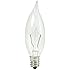Bulbrite KR25CFC/25-10PK 25W Krystal Touch Flame Tip Chandelier Bulb, CA8, Candelabra Base, 10-Pack