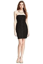 Strapless Bandeau Neck Polyester/Satin/Tulle/Knit Pleated Evening Dress 