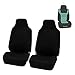 FH Group FB102102 Classic Cloth Seat Covers (Black) Front Set with Gift â€“ Universal Fit for Cars Trucks & SUVs