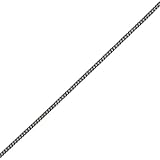 9ct White Gold Pendant Chain Bright Cut Curb 18 Inch
