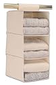 Whitney Design 1842 Three-Shelf Natural Canvas Hanging Sweater Organizer