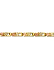 Landstroms Classic Black Hills Gold Bracelet with Pairs of Leaves - P700