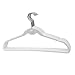 BriaUSA Cascade Hangers White Steel Swivel Hooks -Slim, Sturdy Saves You Extra Space - Set of 10