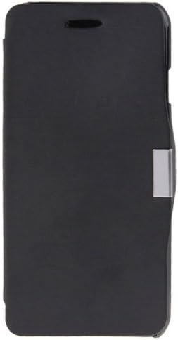 DIYLooks Brush Texture Horizontal Flip Magnetic Button Leather Case Cover for iPhone 6 Plus Mobile Phone Housing (Black)