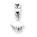 Sterling Silver Reflections Graduation Cap Dangle Bead QRS491