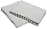 Pinzon 200-Gram Supima Velvet Flannel Standard Pillowcase Pair, Silver Grey