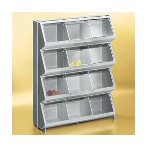 Stack-On CB-12 Clear View 12-Bin Organizer