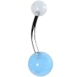 Light Blue GLOW in the DARK Belly Button Ring