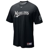 Nike Florida Marlins Black Tackle Twill Wordmark T-shirt