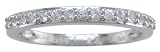 14KW White Sapphire Stacker Band