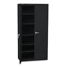 HON SC1872P 36 by 18 by 72-Inch 5 Adjustable Shelves Assembled High Storage Cabinet, Black