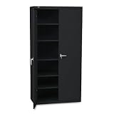 HON SC1872P 36 by 18 by 72-Inch 5 Adjustable Shelves Assembled High Storage Cabinet, Black