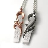 ペアネックレス Close to me【ハート 唐草プレート ペアネックレス】刻印入り SN13-077(Men's)/SN13-078(Lady's)