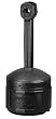 Justrite 26800D High Density Polyethylene (HDPE) Cease-Fire Deco Cigarette Butt Receptacle, Black