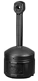 Justrite 26800D Cease-Fire Deco Black Cigarette Butt Receptacle