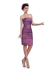Strapless Sleeveless Gathered Nylon Evening Dress 