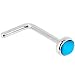 Solid 14KT White Gold 2mm Turquoise L-Shaped Nose Ring - 20 Gauge