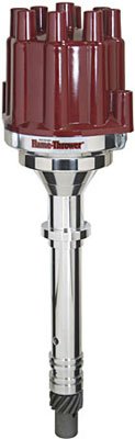 Pertronix D7105811 Flame-Thrower Chevrolet Non Vacuum Red Cap Billet Electronic Distributor with Ignitor III Technology for Chevrolet Small Block/Big Block Slip Collar