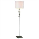 Eternity One Light Drum Shape Floor Lamp in Chrome