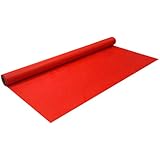 Party Essentials Plastic Banquet Table Roll, 40" x 100', Red