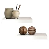 Set of 2 Wall Ledges - White