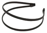 L. Erickson USA 1/4" Double Skinny Ultra Comfort Headband - Silk Charmeuse Black