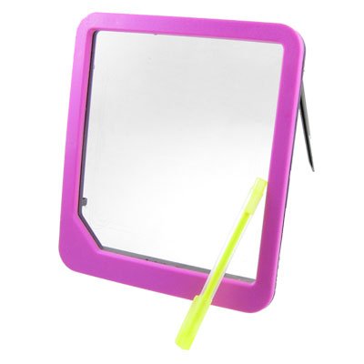 Glowing LED Light Message Text Board Fuchsia Black w Marking Pen