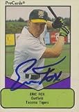 Eric Fox, Tacoma Tigers - Athletics Affiliate Autographed Card