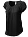 JJ Perfection Women's Petal Short Sleeve Woven Blouse