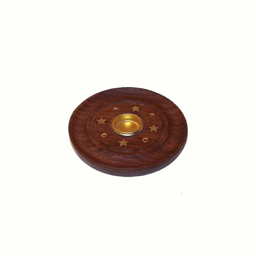 Produkt-Bild: R&auml;ucherst&auml;bchenhalter, Halter f&uuml;r R&auml;ucherst&auml;bchen und R&auml;ucherkegel, Sheeshamholz, 7,5 cm
