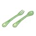green sprouts Cornstarch Fork and Spoon, Green