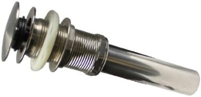 1 5/8" Bathroom Faucucet Brass Pop up Drain Stopper Brush Nickel Without Overflow