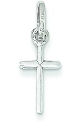 0.5 Inch Long Sterling Silver Cross Charm