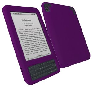 7dayshop Durable Soft Silicone Case Cover for Amazon Kindle 3 - PURPLE