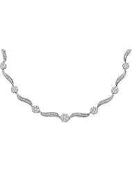 2.50ctw Diamond Flower Necklace 14K White Gold