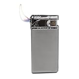 Colibri Morpheus Satin Silver Double Cigar Flame and Candle Flame Lighter