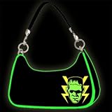 Black Vinyl "Frank N Bolt" Frankenstein Purse with Green Piping