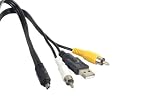 USB/AV Cable For Cellphone, MP3 Players, PDAs, and Sony, Fuji, Olympus, Nikon, Panasonic Digital Cameras