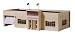 Model Power HO Leviton Administration Office Building Lighted Built-Up w/2 Figures