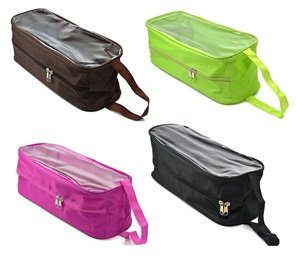 KLOUD City ® 5 colors nylon double-zipper travel portable shoe storage bag