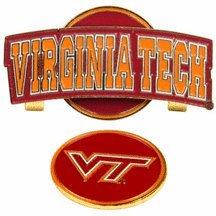 Virginia Tech Hokies Slider Clip With Golf Ball Marker Of 3)