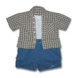 Chips and Cheese One-Piece Outfit - Blue, 3-6 months