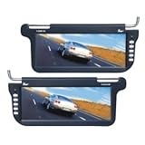 PAIR BLACK 12.2 COLOR SUNVISOR LCD DVD TFT HIGH RESOLUTION VIDEO MONITOR SCREENS SUN... 