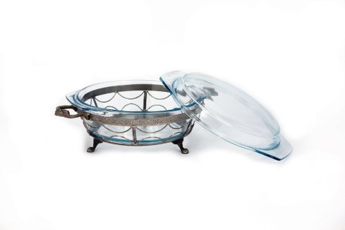 Star Home Tapestry Round Server with 2-Quart Covered Baker
